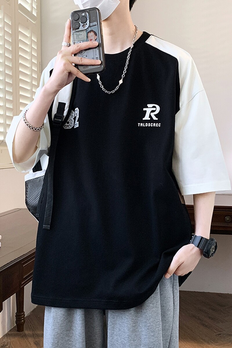 25160-特P40夏季休闲时尚T恤男短袖打底衫青少年潮牌印花T恤,男装T恤,电商D310（原电商305）