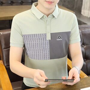 25050-特P35夏季休闲时尚T恤男短袖打底衫商务休闲修身翻领POLO衫图片