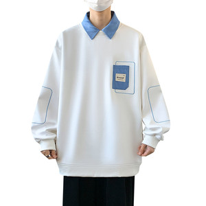 84203-特P50春秋新款翻领卫衣男休闲T恤打底衫图片