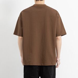 85165-特P55男高克重短袖T恤重磅厚款宽松潮牌圆领打底衫图片