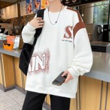 W24211-特P40秋季休闲卫衣男长袖T恤打底衫港风宽松打底衫，男装卫衣，电商D310（原电商305）