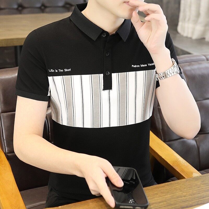25038-特P35春季休闲时尚T恤男短袖打底衫商务休闲修身短袖POLO衫图片