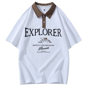 25063-特P40夏季休闲时尚T恤男短袖打底衫学生宽松翻领短袖POLO衫图片