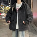79020-P100春季休闲时尚连帽夹克男长袖工装外套，男装夹克，电商D310（原电商305）