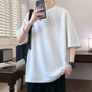 25067-特P50夏季休闲时尚T恤男短袖打底衫宽松立领打底衫图片