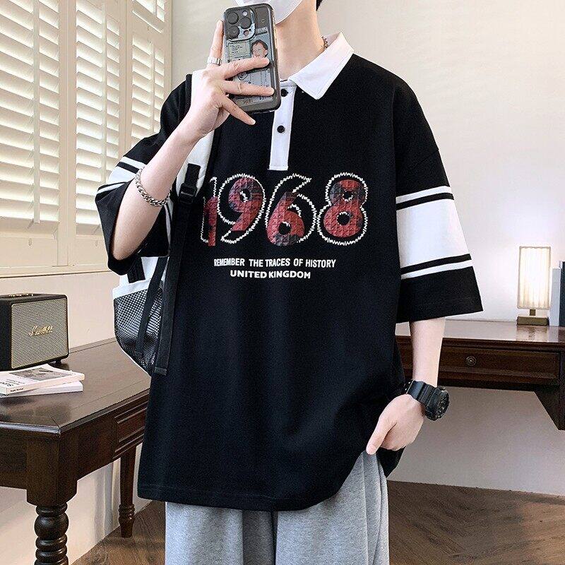 25062-特P40夏季休闲时尚T恤男短袖打底衫青少年翻领短袖polo衫图片