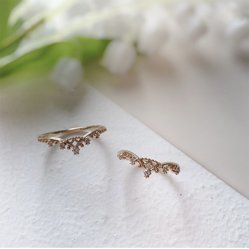 DDS轻珠宝设计玲花皇冠镂空戒指