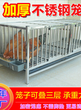 不锈钢鸡笼家用大号特大双层养殖笼大型鸡笼子家用室外鹅笼鸭兔养