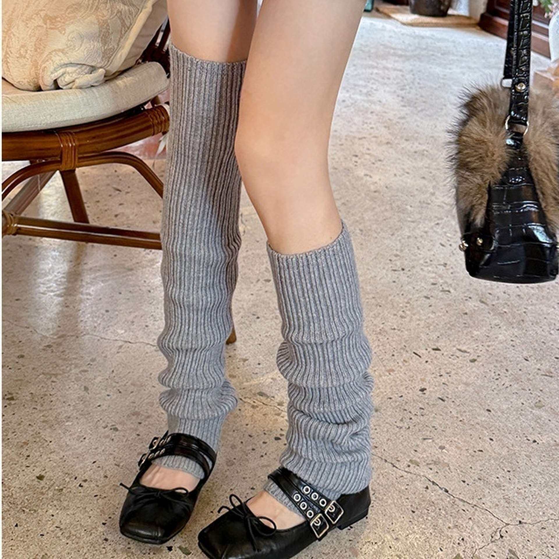 芭蕾风miu系慵懒腿套女秋冬加厚