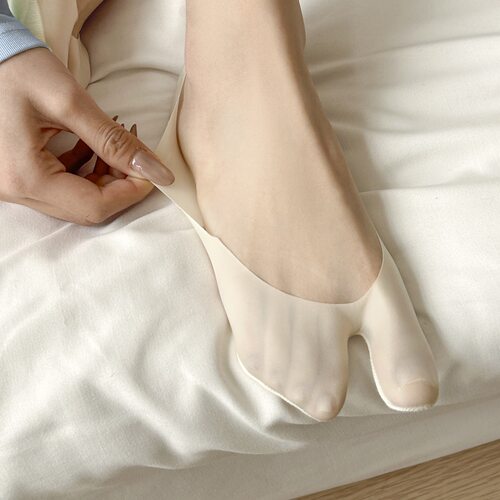 冰丝海绵底分趾隐形船袜女夏季