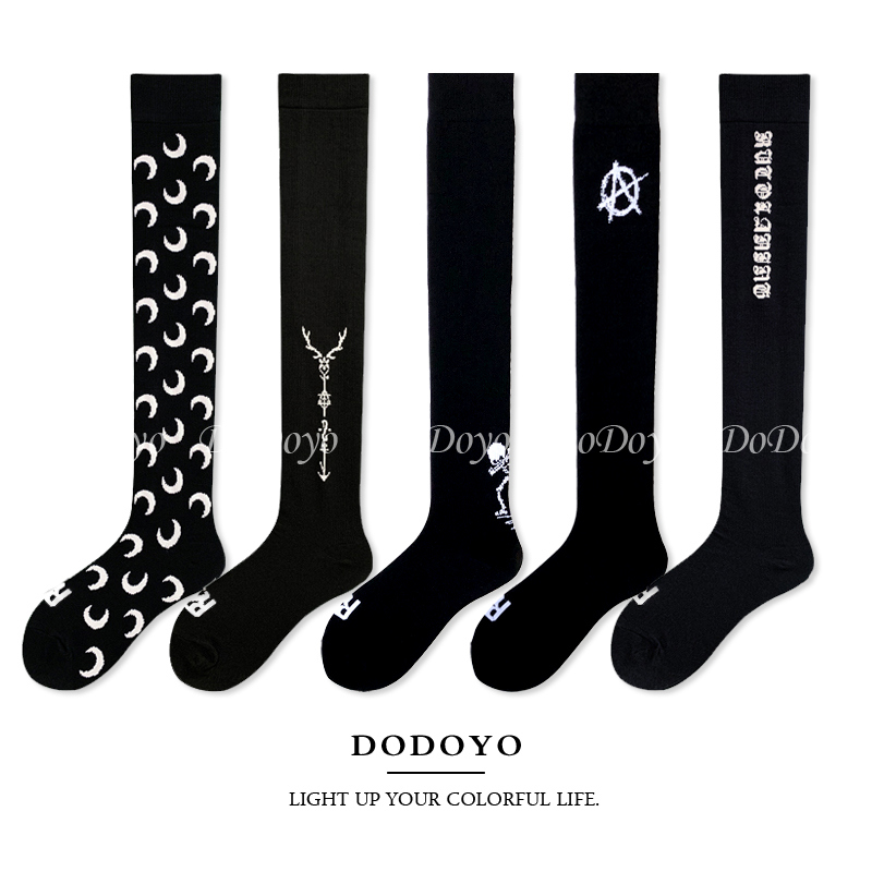 洞洞妖压力欧美ins潮风过膝袜