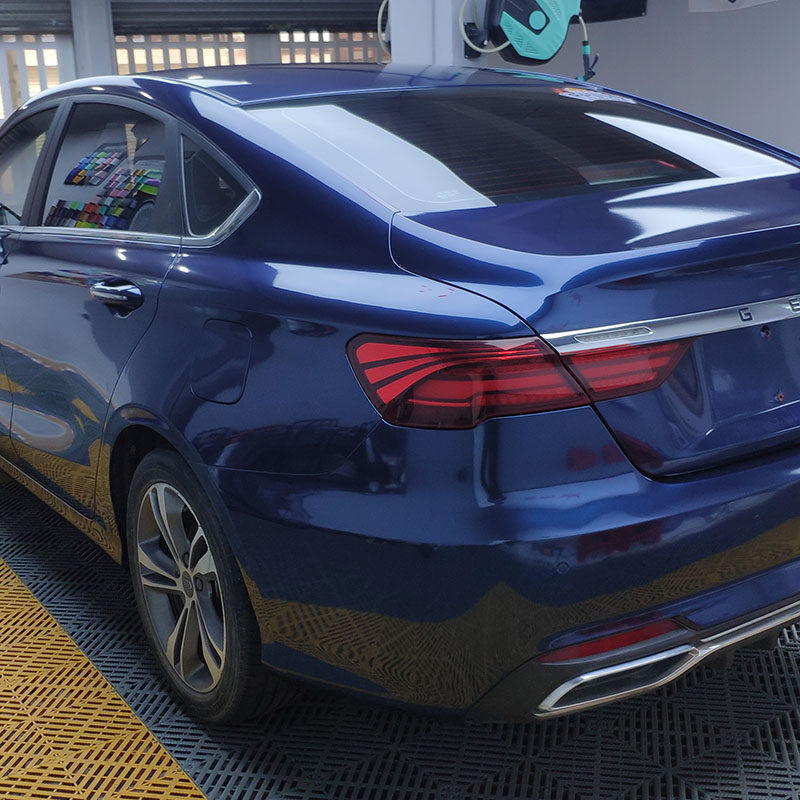 金属午夜青改色膜质保五年广州直营店全车包贴缤瑞5月31日施工图