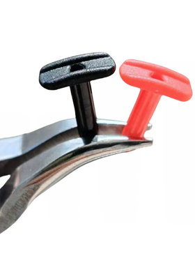 50个装 羽毛球拍防塌陷 1.0毫米加厚帽 黑色护线管 T头型红色线孔