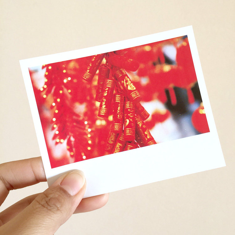 乐品纸卡圣诞元旦新年新春节礼品贺卡节日留言小卡片中国风明信片