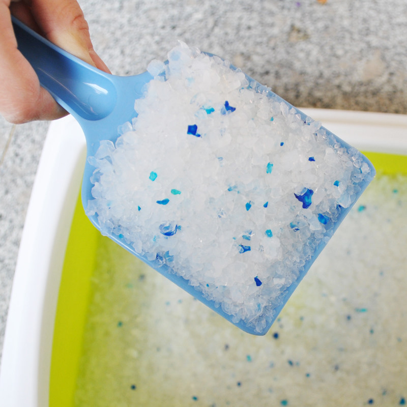 水晶猫砂龙峰水晶砂除臭无尘大颗粒吸水宠物薰衣草猫沙38l大袋装