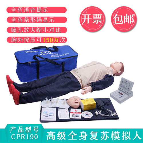全身心肺复苏模拟人弘模按压人体