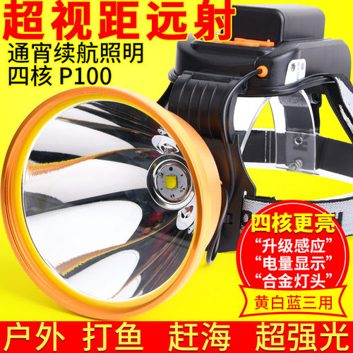 强盛头灯强光远射电量显示