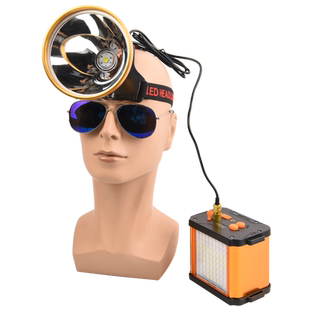 强盛15锂电18650头灯强光充电分体12v大功率9核超亮led疝气灯