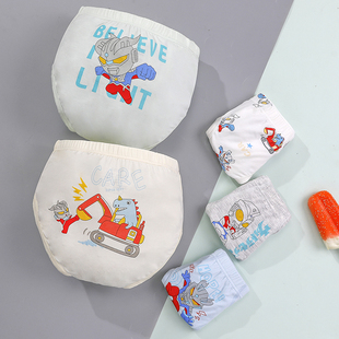 男童三角内裤莫代尔卡通奥特曼恐龙中大童儿童小孩薄款短裤透气夏