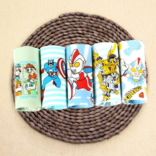 儿童平角内裤男莫代尔棉卡通超人奥特曼男童四角底裤小孩宝宝短裤