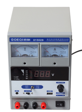 德旗81502D可调数显手机维修直流稳压电源2A电流输出供电15V指针