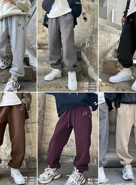 天依角2023冬款中大童一体绒休闲裤18085亲子洋气厚运动卫裤18086