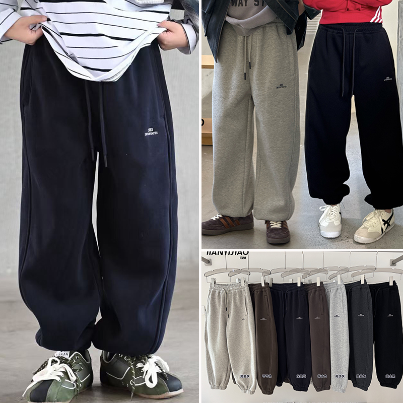 天依角2025冬男女童一体绒裤25023青少年中大童亲子休闲裤25068