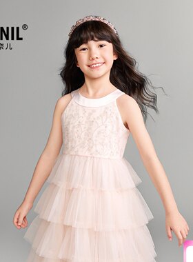 商场同款安奈儿童装女大童礼裙2026夏女童千金裙网纱裙子AG623171