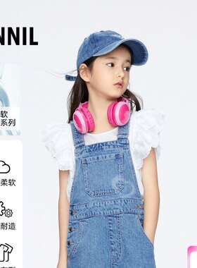 【商场同款】安奈儿童装女童牛仔背带短裤夏时尚AG426641
