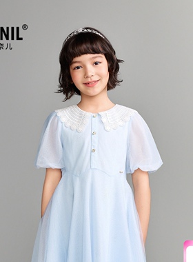 【商场同款】安奈儿童装女大童礼裙2026夏新款AG623183
