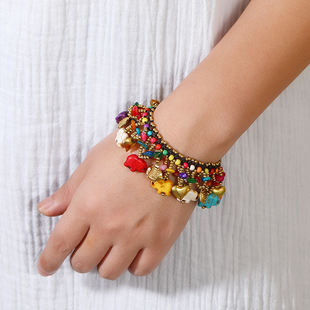 手工编织泰国民族风小大象手链波西米亚度假风脚链藏式 异域手绳女