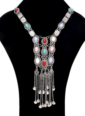 欧美民族风个性流苏项链女