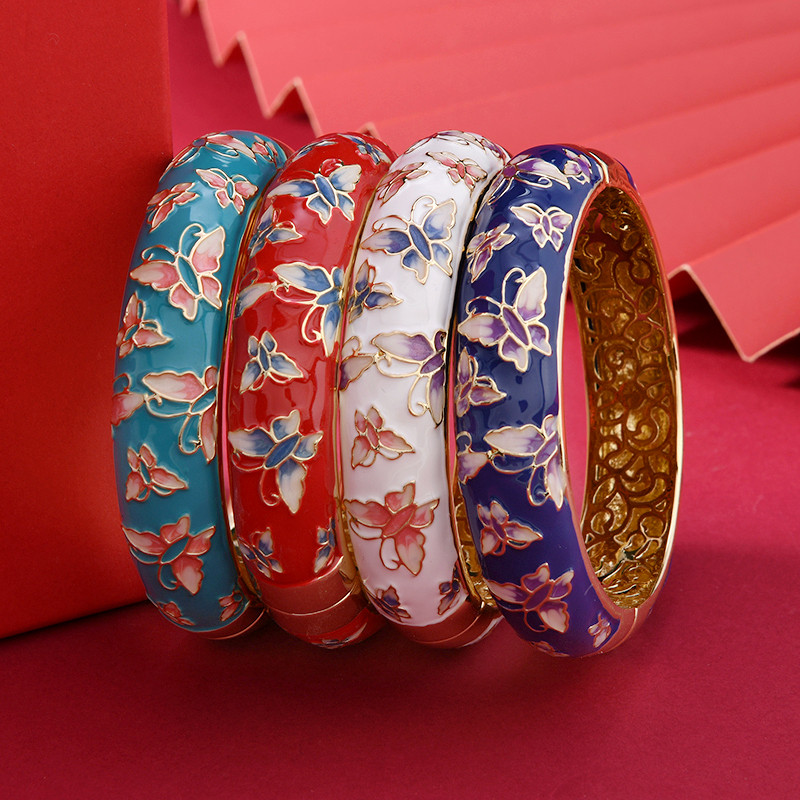 北京传统铜胎景泰蓝手镯蝴蝶中国风复古宫廷镂空珐琅镯子女配饰品,饰品/流行首饰/时尚饰品新,手镯,淘宝优惠券,粉丝福利购,淘宝优惠卷