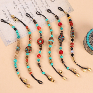 新中式民族风藏式手链小众复古女异域风铃铛手串男尼泊尔古着配饰