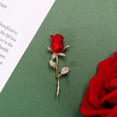 玫瑰花胸针高档女欧美新潮百搭别针复古优雅气质西装 胸花轻奢配饰