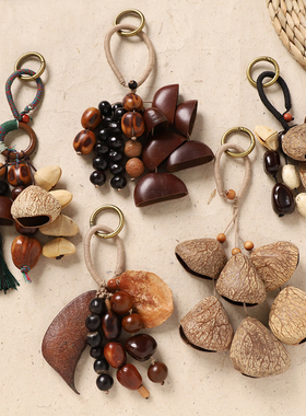 天然种子果壳摇铃包挂手工风铃音疗愈挂铃植物果实挂件背包车挂饰