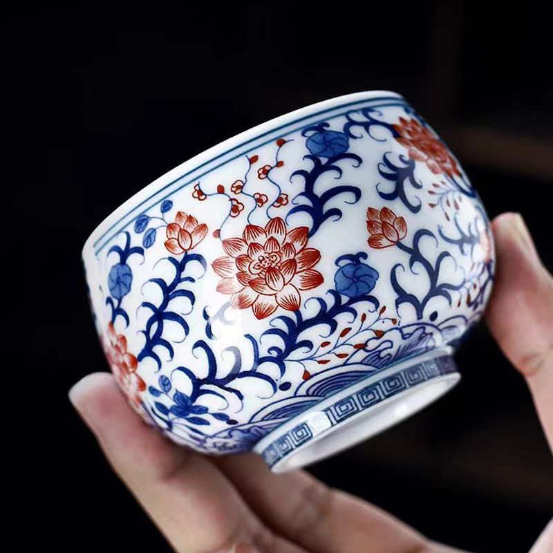 陶瓷青花定禅杯主人杯大号