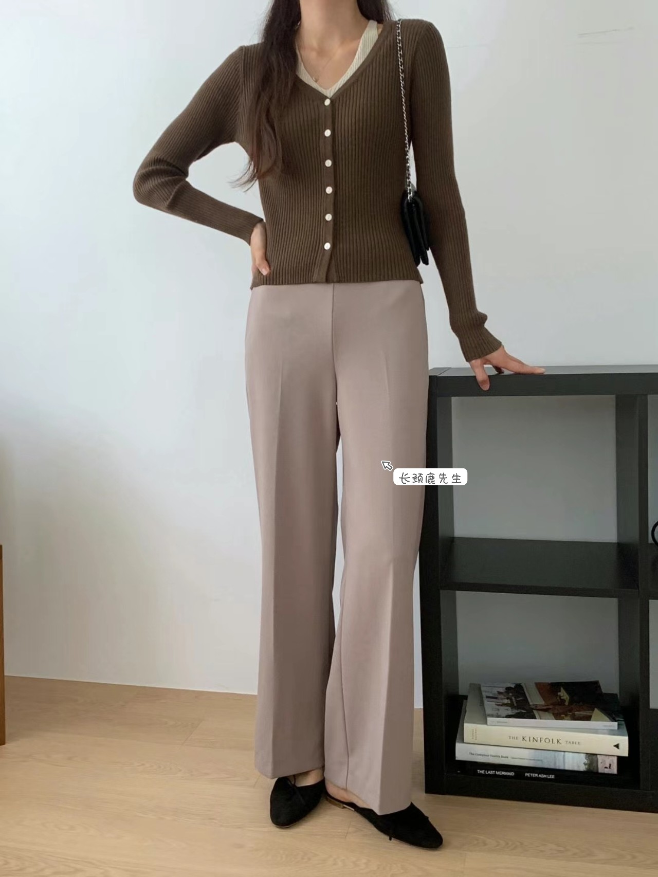 2024年秋冬新款韩国东大门直邮 marly弹性束腰垂顺直筒裤