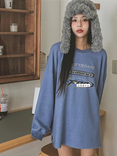 2024年秋冬新款韩国东大门直邮 keyboard双面印花宽松卫衣