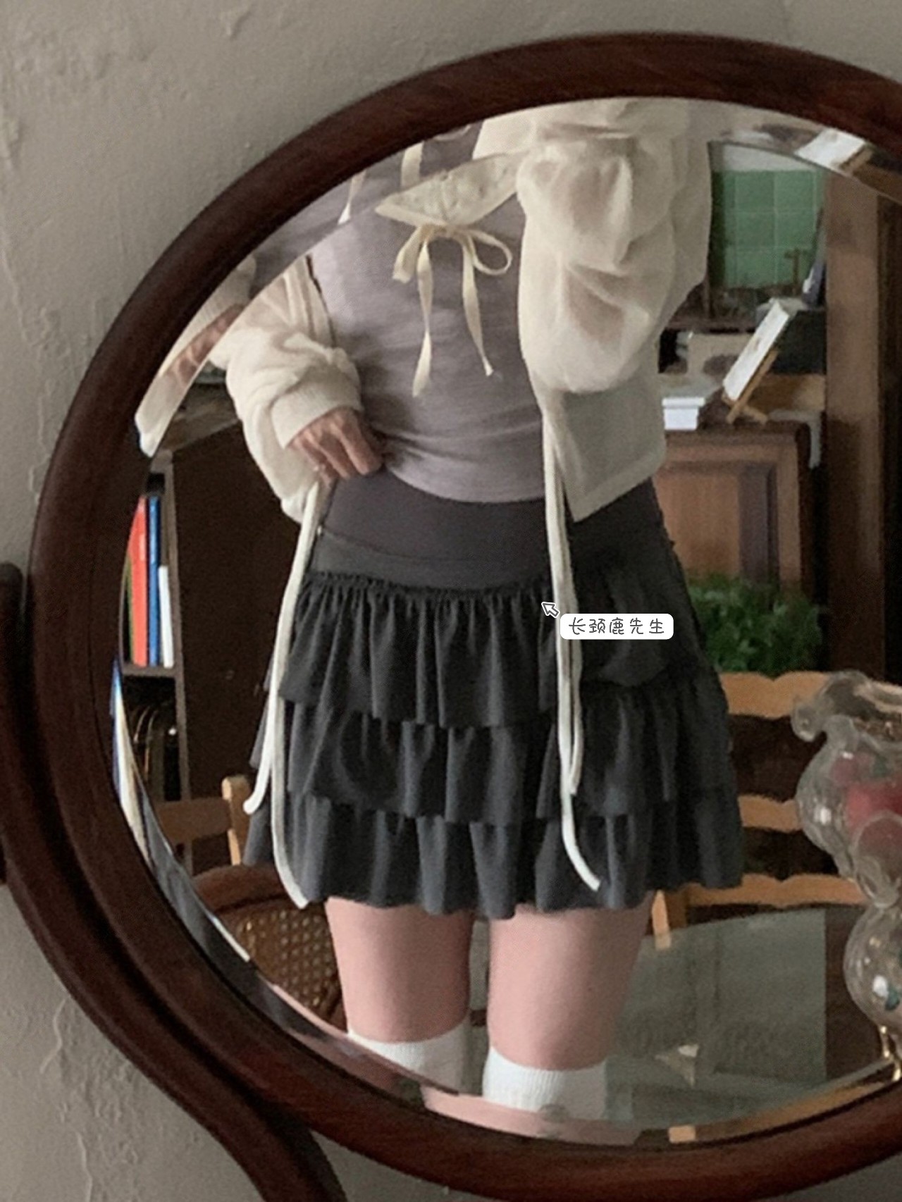 2024年春夏新款韩国东大门直邮 inee弹性束腰蛋糕花边半身裙