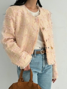 stay.b小香风猫须短外套 韩国东大门直邮 2025年秋季 新款