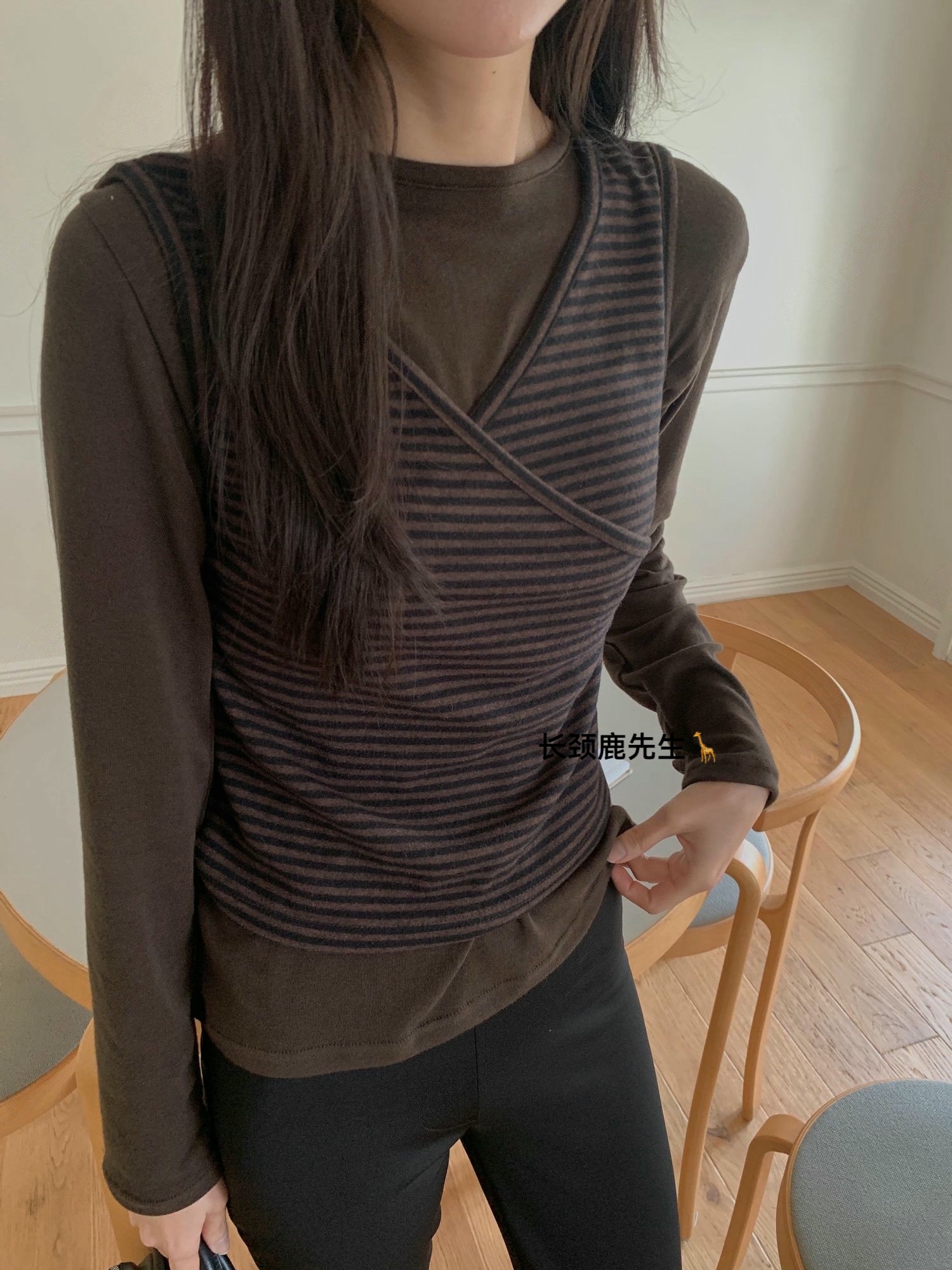 2025年秋冬新款韩国东大门直邮 follow b个性套装t恤