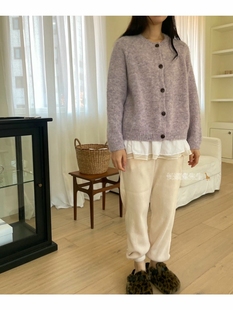 december松紧腰螺纹休闲裤 2025年秋冬新款 韩国东大门直邮