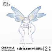 ONESMILE 守护羽翼 清新纹身贴彩色防水女高级手腕锁骨性感创意