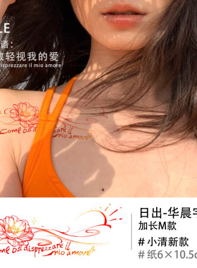 ONESMILE 日出M款 华晨宇彩色纹身贴防水持久演唱会音乐节遮盖女