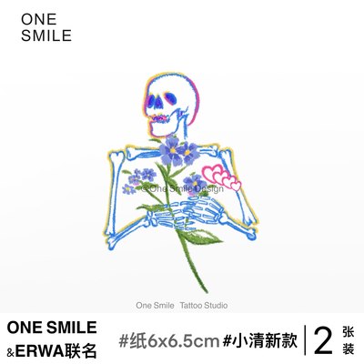 ONESMILE｜美丽誓约 /2张 纹身师联名 原创设计 小清新纹身贴