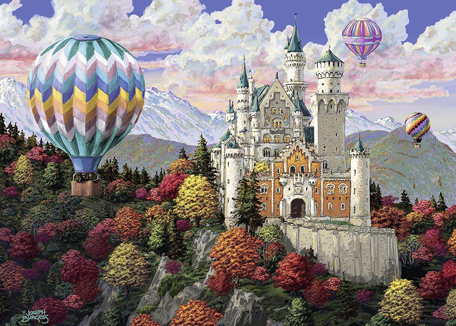 现货ravensburger新天鹅堡1000片德国进口拼图成人拼图玩具益智