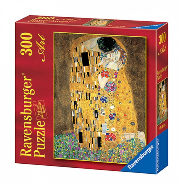 现货德国进口拼图ravensburger克林姆的吻300片成人拼图世界名画