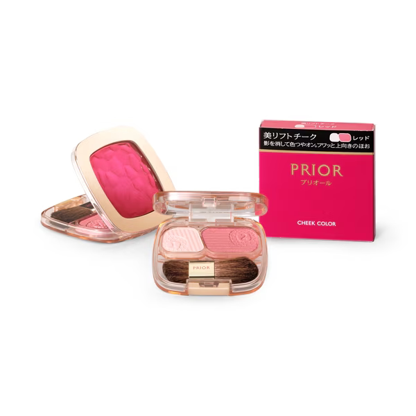 现货 日本 资生堂PRIOR 珊瑚色显气色自然光泽感持久高光双色腮红