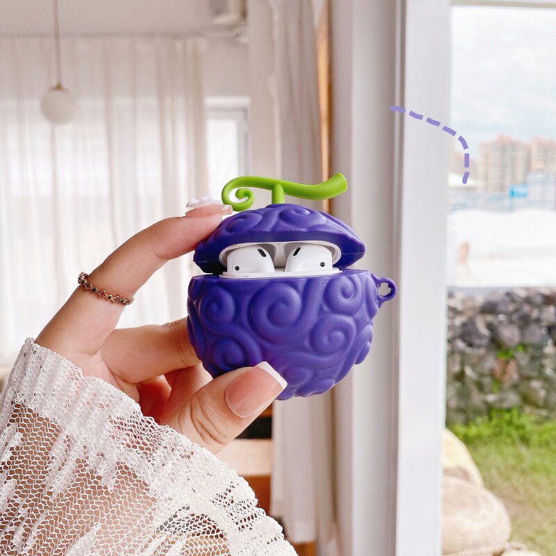 海贼王恶魔果实AirPods Pro1代23适用苹果耳机保护套创意橡胶果实